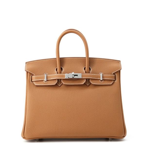 エルメス バーキン25 ゴールド/シルバー金具 トゴ K刻印 HERMES Birkin