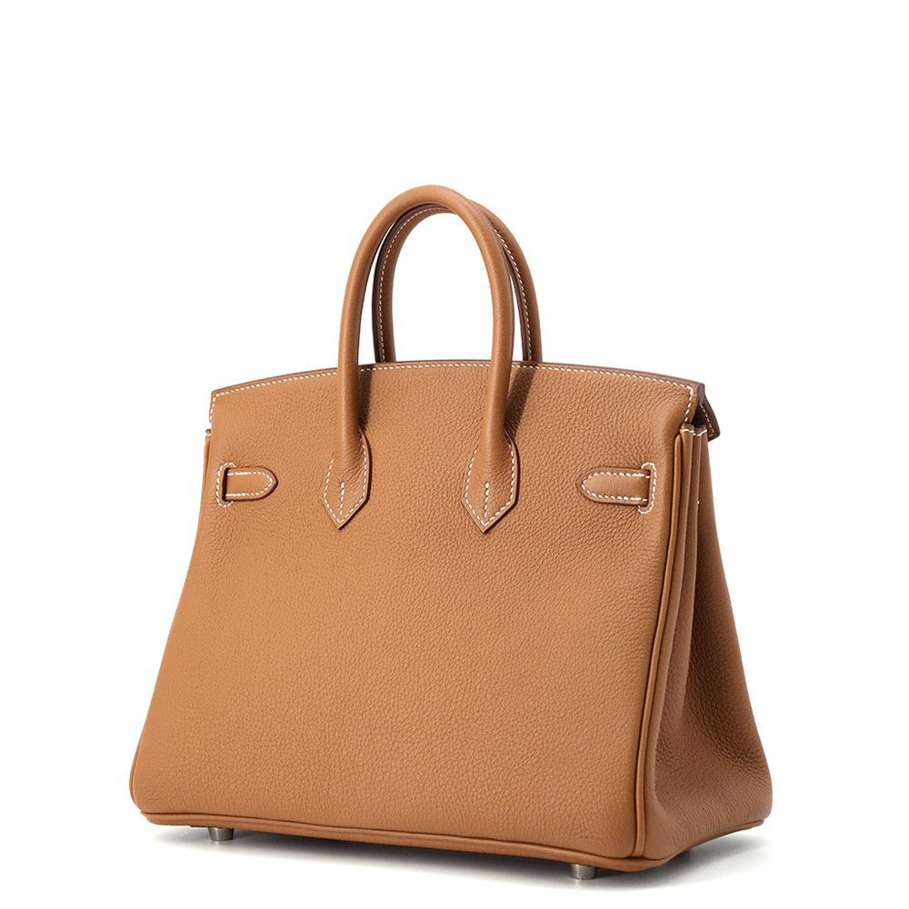 エルメス バーキン25 ゴールド/シルバー金具 トゴ K刻印 HERMES Birkin ハンドバッグ
