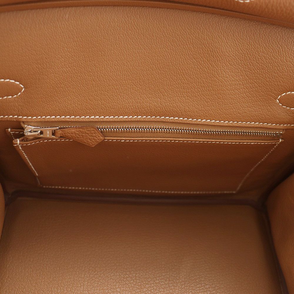 エルメス バーキン25 ゴールド/シルバー金具 トゴ K刻印 HERMES Birkin ハンドバッグ