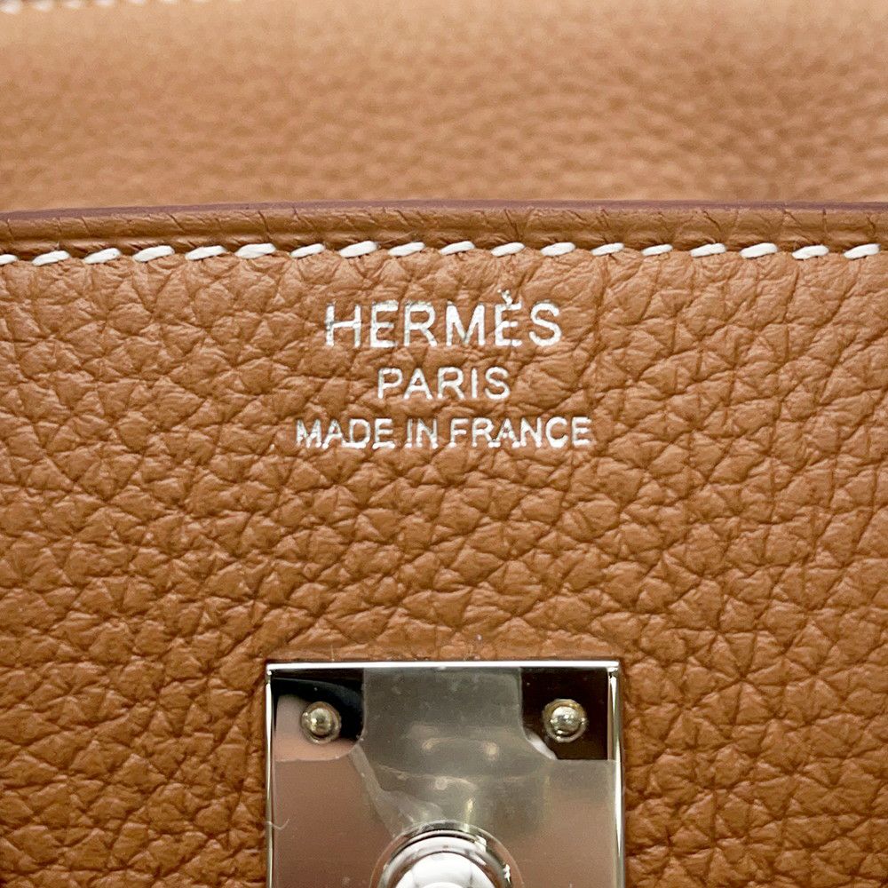 エルメス バーキン25 ゴールド/シルバー金具 トゴ K刻印 HERMES Birkin ハンドバッグ