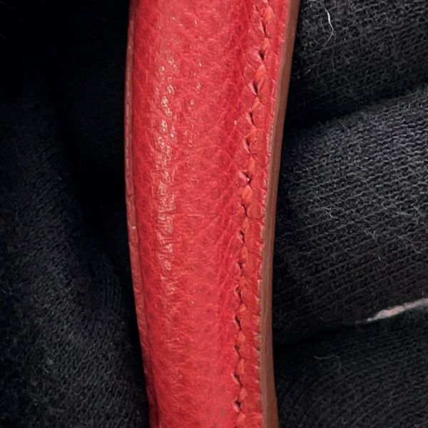 エルメス ハンドバッグ ミニケリー20 外縫い ルージュヴィフ/ゴールド金具 クシュベル □A刻印 2wayショルダー