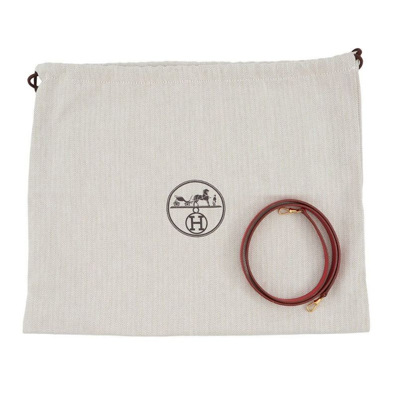 エルメス ハンドバッグ ミニケリー20 外縫い ルージュヴィフ/ゴールド金具 クシュベル □A刻印 2wayショルダー