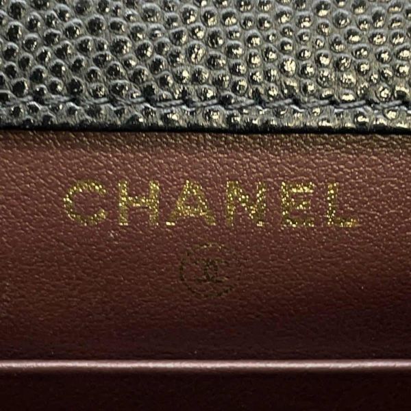 シャネル チェーンフォンポーチ マトラッセ ココマーク キャビアスキン CHANEL バッグ 黒