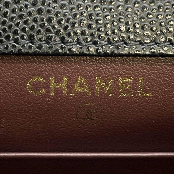 シャネル チェーンフォンポーチ マトラッセ ココマーク キャビアスキン CHANEL バッグ 黒