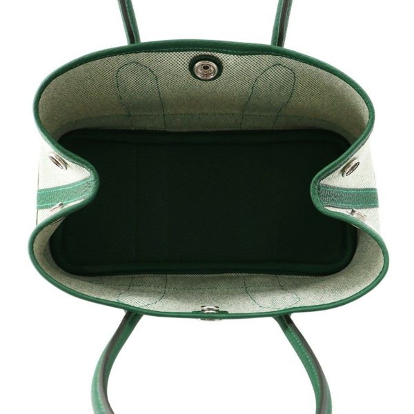 エルメス トートバッグ ネオ・ガーデン 23 ガーデンパーティ エクリュ/ヴェールモワイヤン/シルバー金具 ネゴンダ/トワルアッシュ K刻印