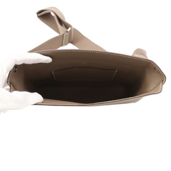 エルメス ショルダーバッグ ヴィドポッシュ エトゥープ/シルバー金具 トゴ B刻印 HERMES バッグ