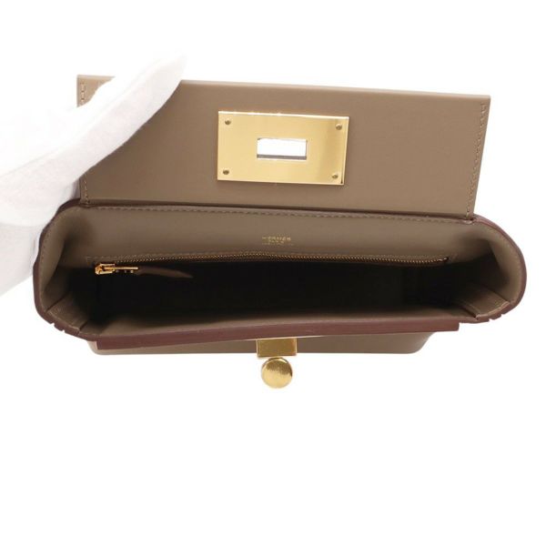 エルメス 24/24 サック ヴァンキャトル ミニ エトゥープ/ゴールド金具 スイフト/エバーカラー W刻印 2wayショルダー