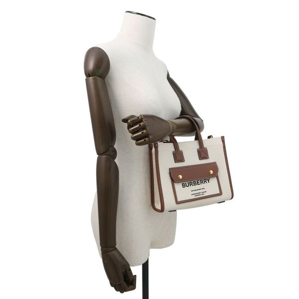 バーバリー ハンドバッグ フレヤトート ミニ キャンバス レザー 80441431 BURBERRY 2way