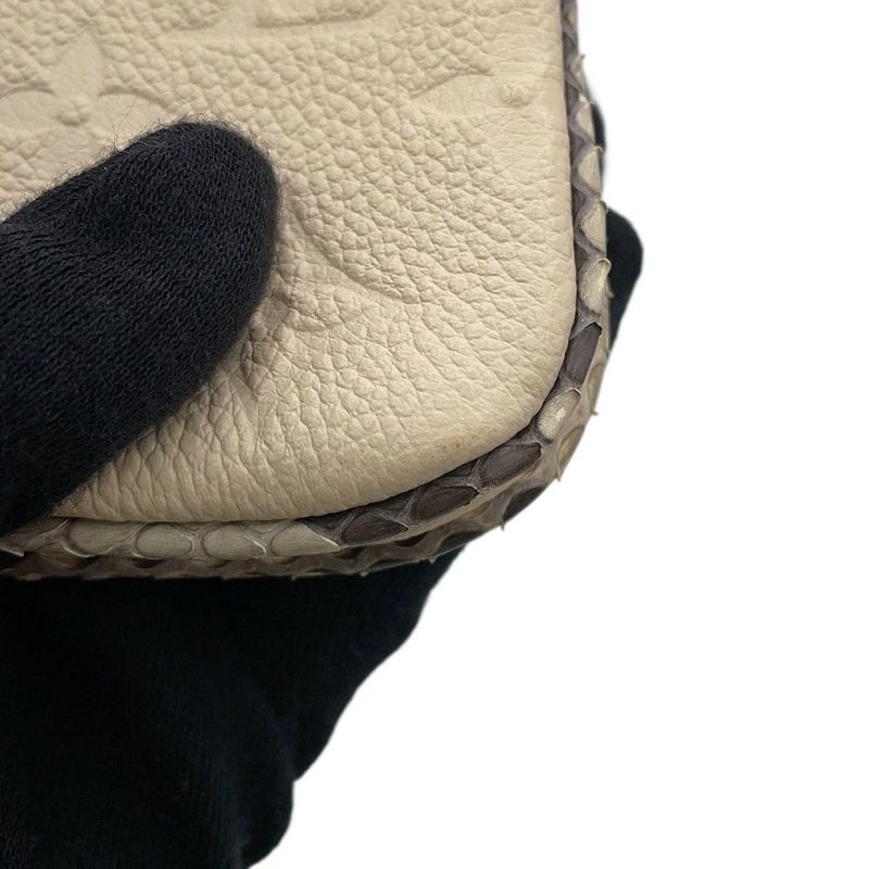 ルイヴィトン ショルダーバッグ モノグラム・アンプラント パイソン ポシェット・ドゥーブル ジップ N96322 LOUIS VUITTON