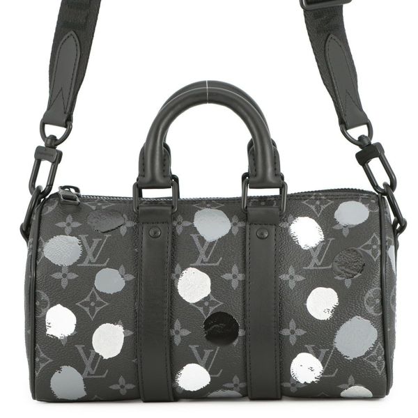 ルイヴィトン ハンドバッグ モノグラム・エクリプス LV×YK キーポル・バンドリエール25 M46406 2wayバッグ ブラック 黒