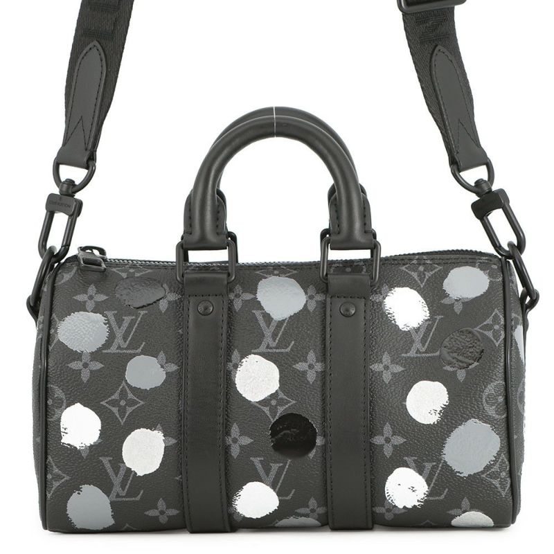 ルイヴィトン ハンドバッグ モノグラム・エクリプス LV×YK キーポル・バンドリエール25 M46406 2wayバッグ ブラック 黒