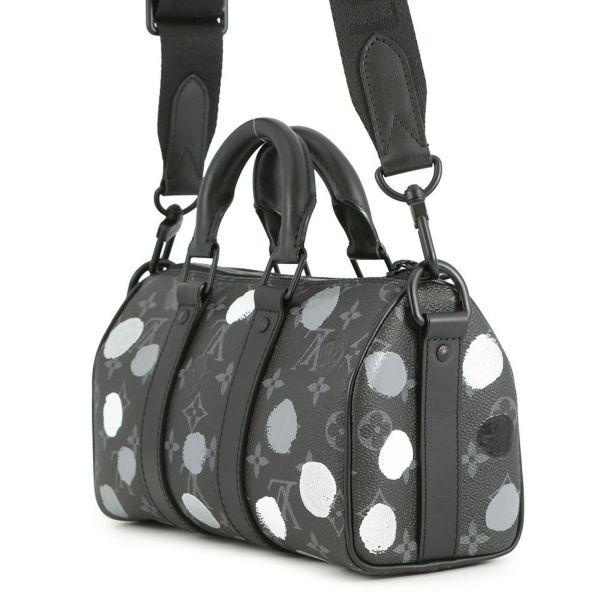 ルイヴィトン ハンドバッグ モノグラム・エクリプス LV×YK キーポル・バンドリエール25 M46406 2wayバッグ ブラック 黒