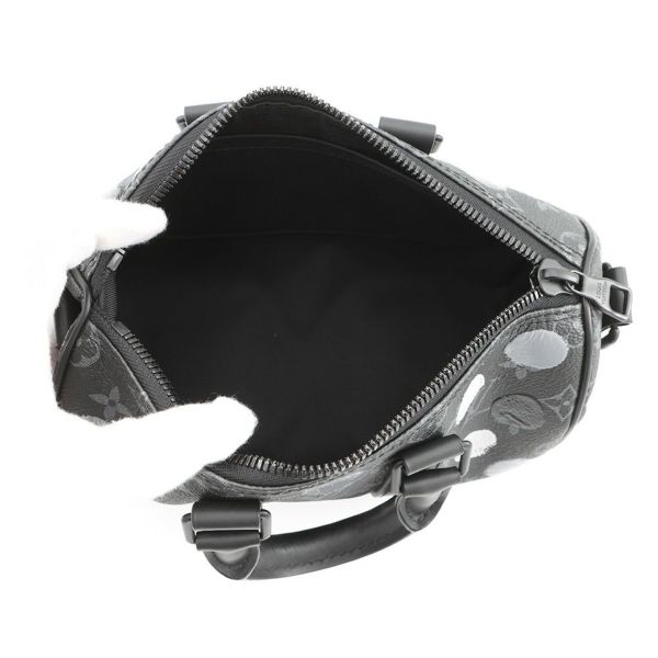 ルイヴィトン ハンドバッグ モノグラム・エクリプス LV×YK キーポル・バンドリエール25 M46406 2wayバッグ ブラック 黒