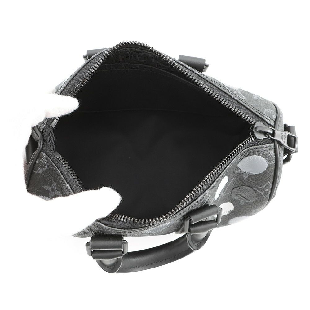 ルイヴィトン ハンドバッグ モノグラム・エクリプス LV×YK キーポル・バンドリエール25 M46406 2wayバッグ ブラック 黒