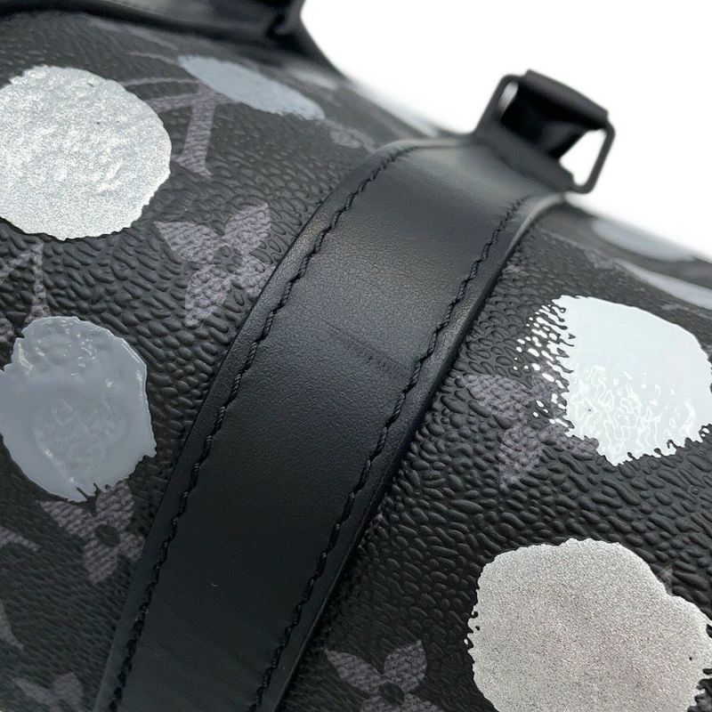 ルイヴィトン ハンドバッグ モノグラム・エクリプス LV×YK キーポル・バンドリエール25 M46406 2wayバッグ ブラック 黒