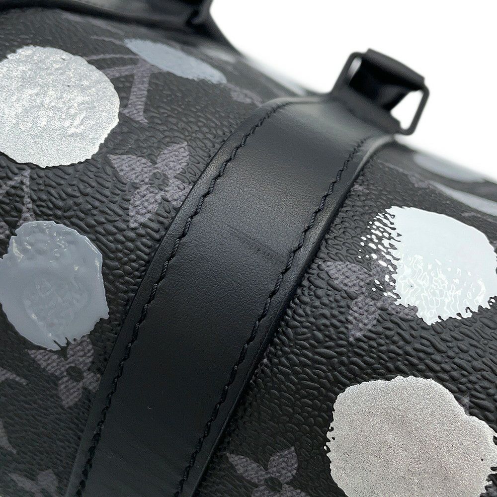 ルイヴィトン ハンドバッグ モノグラム・エクリプス LV×YK キーポル・バンドリエール25 M46406 2wayバッグ ブラック 黒