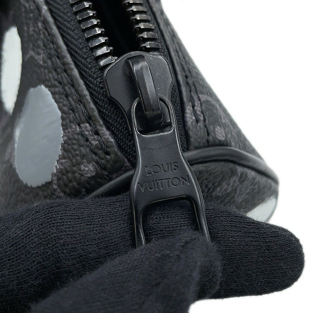 ルイヴィトン ハンドバッグ モノグラム・エクリプス LV×YK キーポル・バンドリエール25 M46406 2wayバッグ ブラック 黒