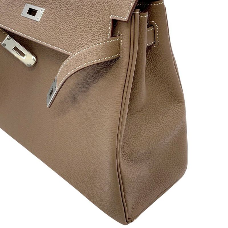 エルメス ハンドバッグ ケリー32 内縫い エトゥープ/シルバー金具 トゴ Y刻印 2wayショルダー