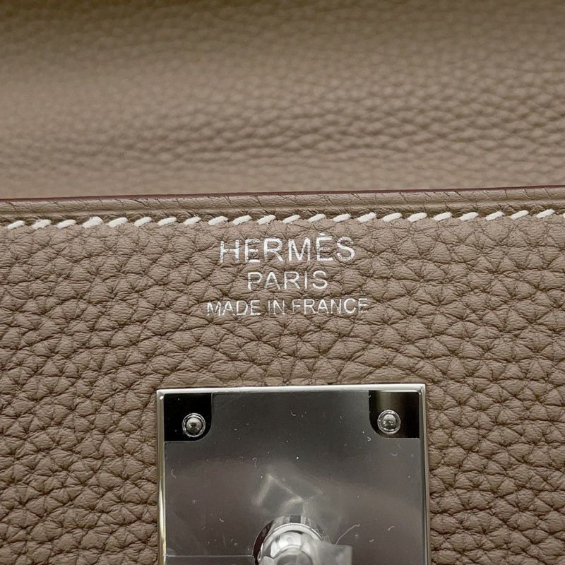 エルメス ハンドバッグ ケリー32 内縫い エトゥープ/シルバー金具 トゴ Y刻印 2wayショルダー