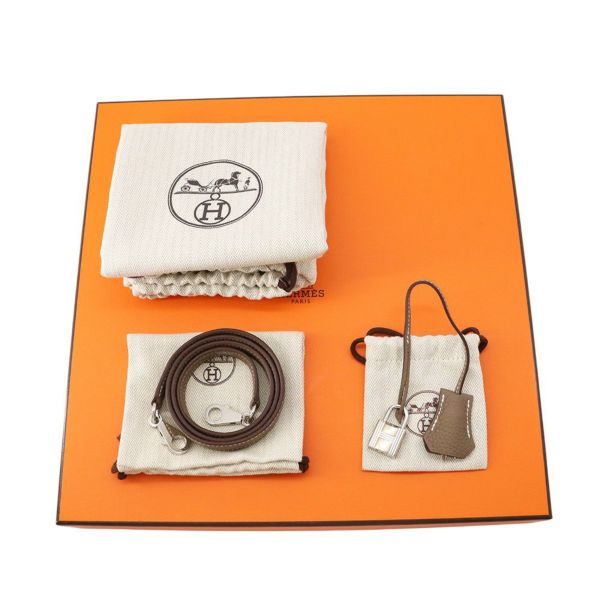 エルメス ハンドバッグ ケリー32 内縫い エトゥープ/シルバー金具 トゴ Y刻印 2wayショルダー