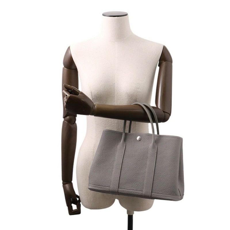 エルメス トートバッグ ガーデンパーティTPM グリメイヤー/シルバー金具 ネゴンダ W刻印