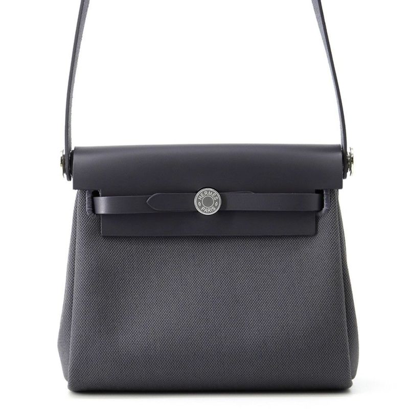 エルメス ショルダーバッグ エールバッグジップ ミニ アルドワーズ/シルバー金具 トワルミリタリー/ヴァッシュハンター K刻印