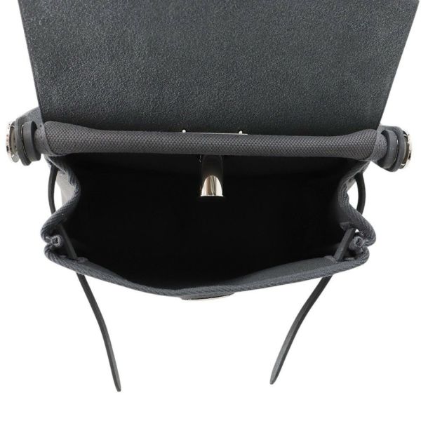 エルメス ショルダーバッグ エールバッグジップ ミニ アルドワーズ/シルバー金具 トワルミリタリー/ヴァッシュハンター K刻印