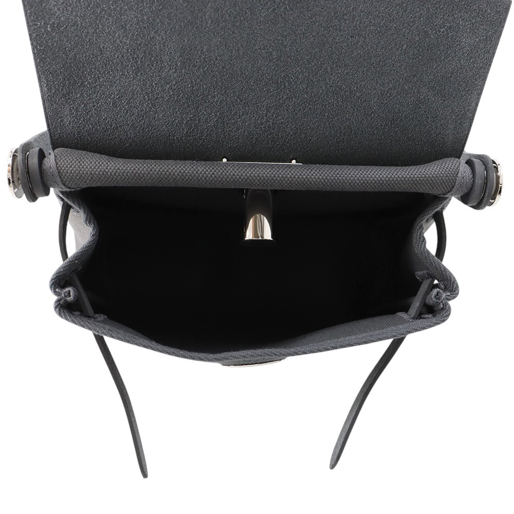 エルメス ショルダーバッグ エールバッグジップ ミニ アルドワーズ/シルバー金具 トワルミリタリー/ヴァッシュハンター K刻印