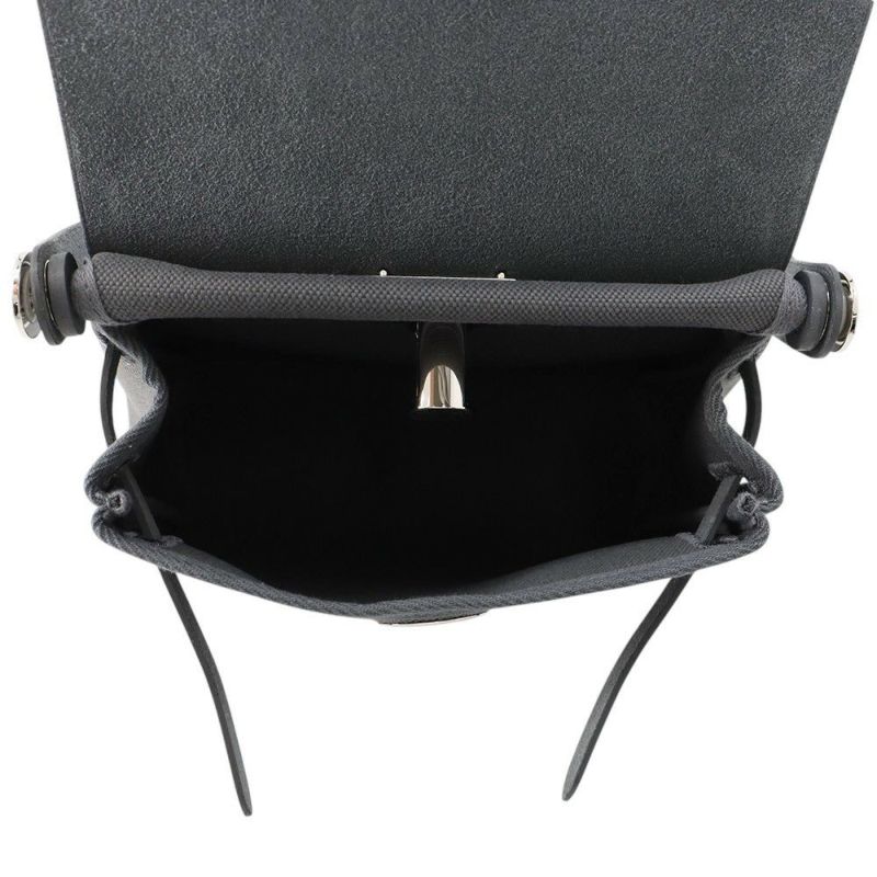 エルメス ショルダーバッグ エールバッグジップ ミニ アルドワーズ/シルバー金具 トワルミリタリー/ヴァッシュハンター K刻印