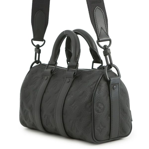 ルイヴィトン ハンドバッグ モノグラム・トリヨン キーポル・バンドリエール25 M20900 2way ブラック 黒