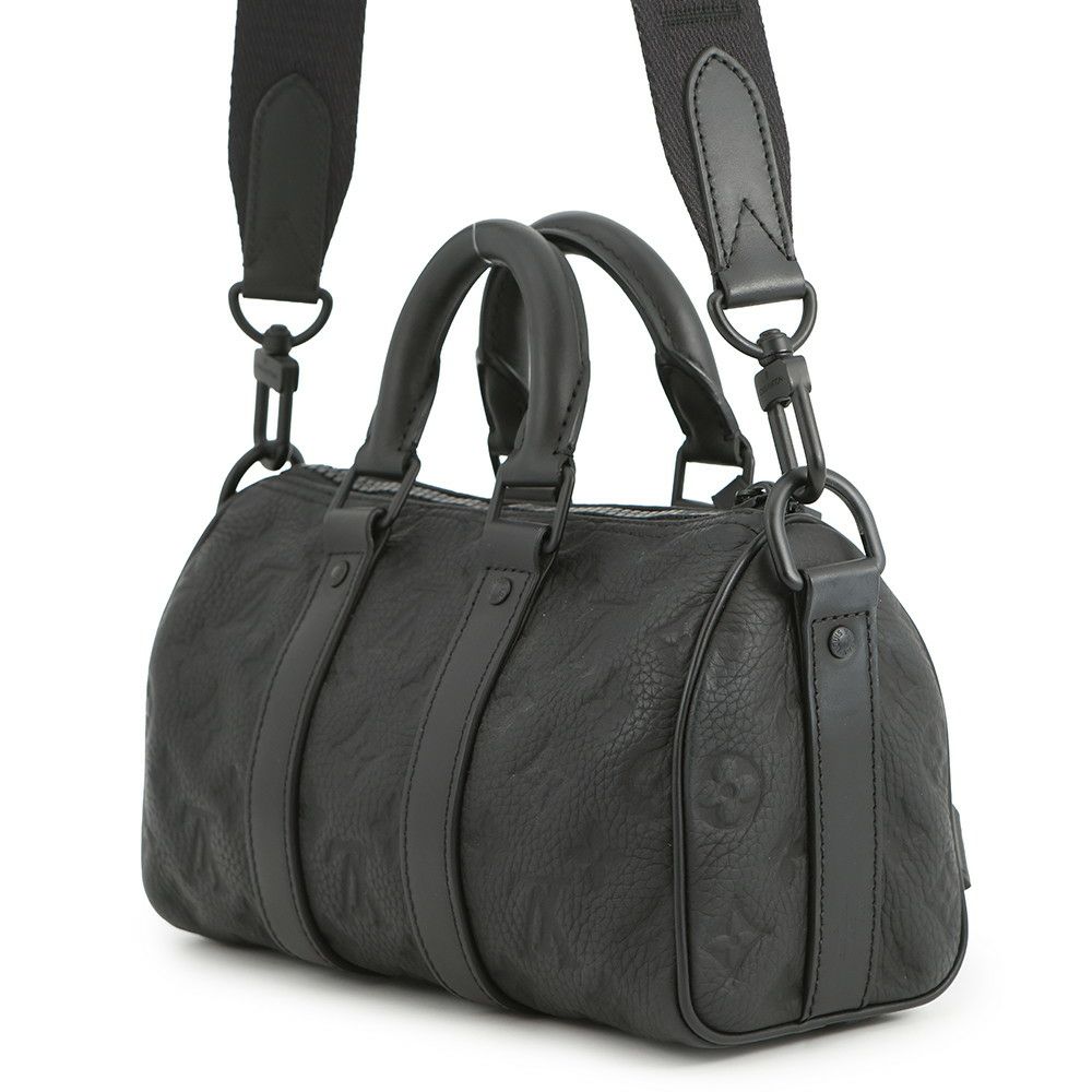 ルイヴィトン ハンドバッグ モノグラム・トリヨン キーポル・バンドリエール25 M20900 2way ブラック 黒