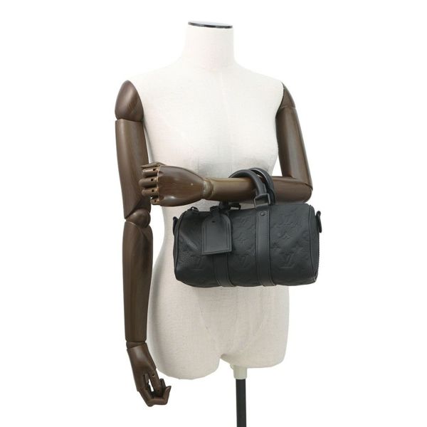 ルイヴィトン ハンドバッグ モノグラム・トリヨン キーポル・バンドリエール25 M20900 2way ブラック 黒