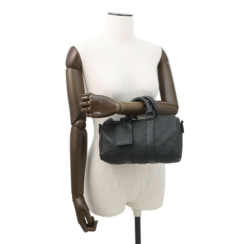 ルイヴィトン ハンドバッグ モノグラム・トリヨン キーポル・バンドリエール25 M20900 2way ブラック 黒