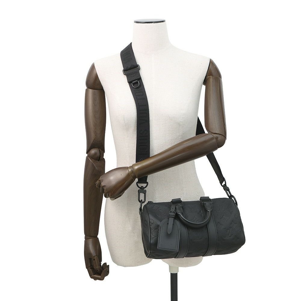 ルイヴィトン ハンドバッグ モノグラム・トリヨン キーポル・バンドリエール25 M20900 2way ブラック 黒