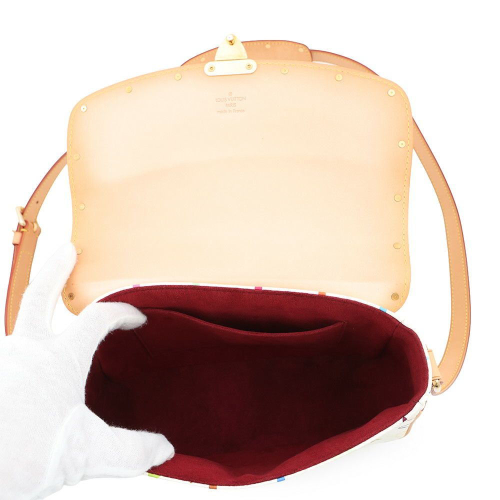 ルイヴィトン ショルダーバッグ モノグラム・マルチカラー ソローニュ M92661 LOUIS VUITTON 白 ホワイト