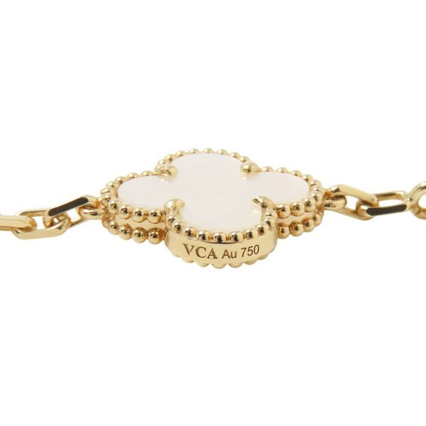 ヴァンクリーフ&アーペル ネックレス ヴィンテージ アルハンブラ ネックレス 10モチーフ マザーオブパール K18YG VCARA42800