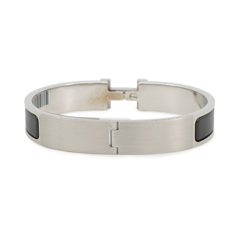 エルメス ブレスレット クリックH クリッククラックPM マットブラック/マットシルバー金具 サイズT5 HERMES メンズ 黒