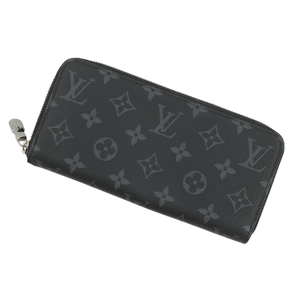 ルイヴィトン 長財布 モノグラム・エクリプス ジッピーウォレット・ホリゾンタル M11611 LOUIS VUITTON メンズ 黒 ブラック