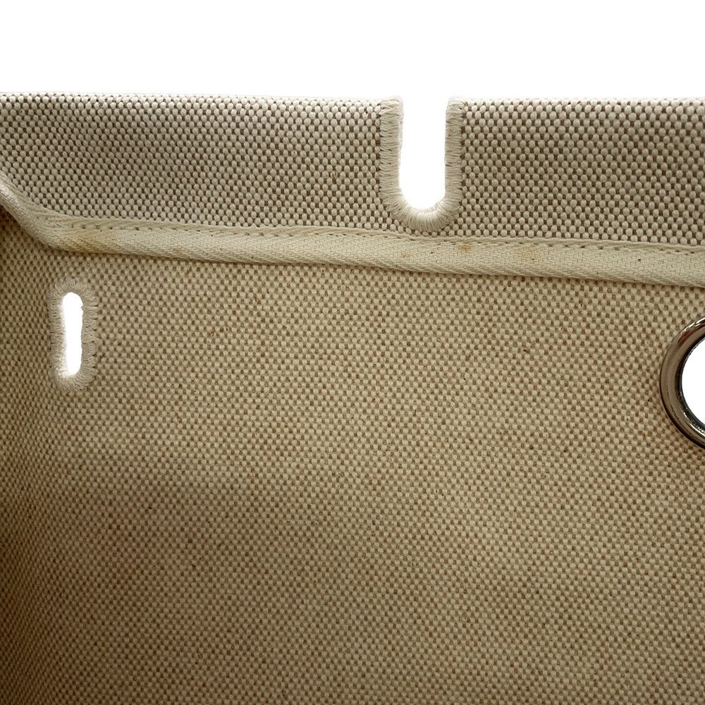 エルメス ショルダーバッグ エールバッグMM エクリュ/ナチュラル/シルバー金具 トワルアッシュ/レザー □E刻印