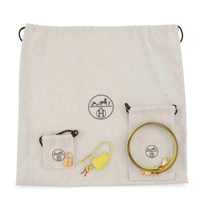 エルメス ハンドバッグ ケリー28 外縫い ライム/ゴールド金具 エプソン D刻印 2wayショルダー