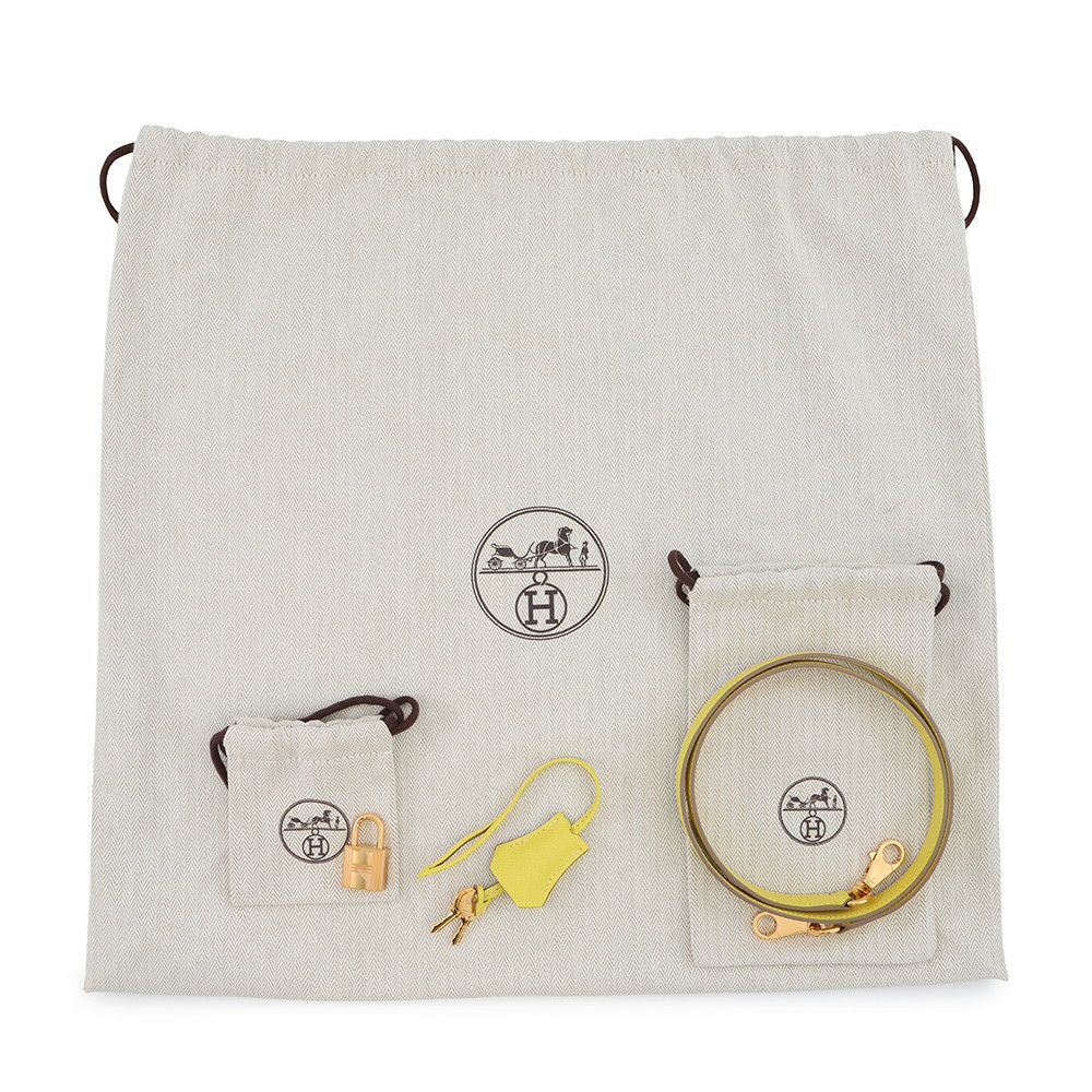 エルメス ハンドバッグ ケリー28 外縫い ライム/ゴールド金具 エプソン D刻印 2wayショルダー