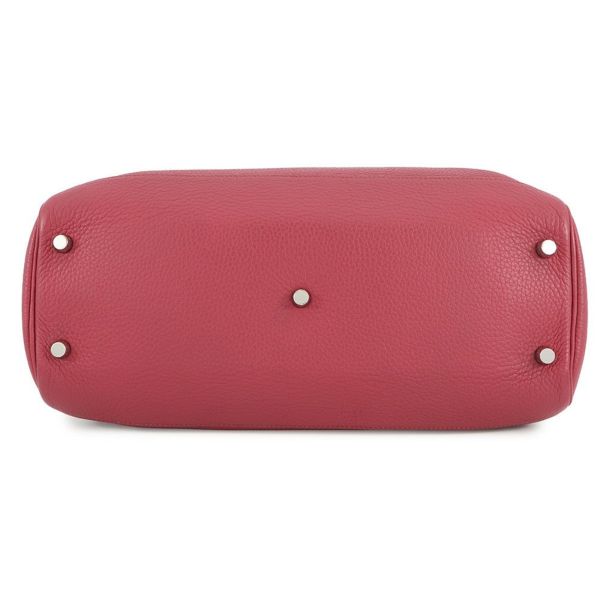 エルメス ハンドバッグ アトラス35 ルビー/シルバー金具 トリヨンクレマンス □N刻印 HERMES バッグ