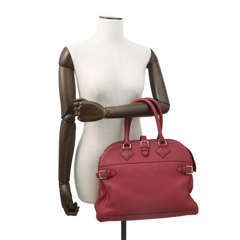 エルメス ハンドバッグ アトラス35 ルビー/シルバー金具 トリヨンクレマンス □N刻印 HERMES バッグ