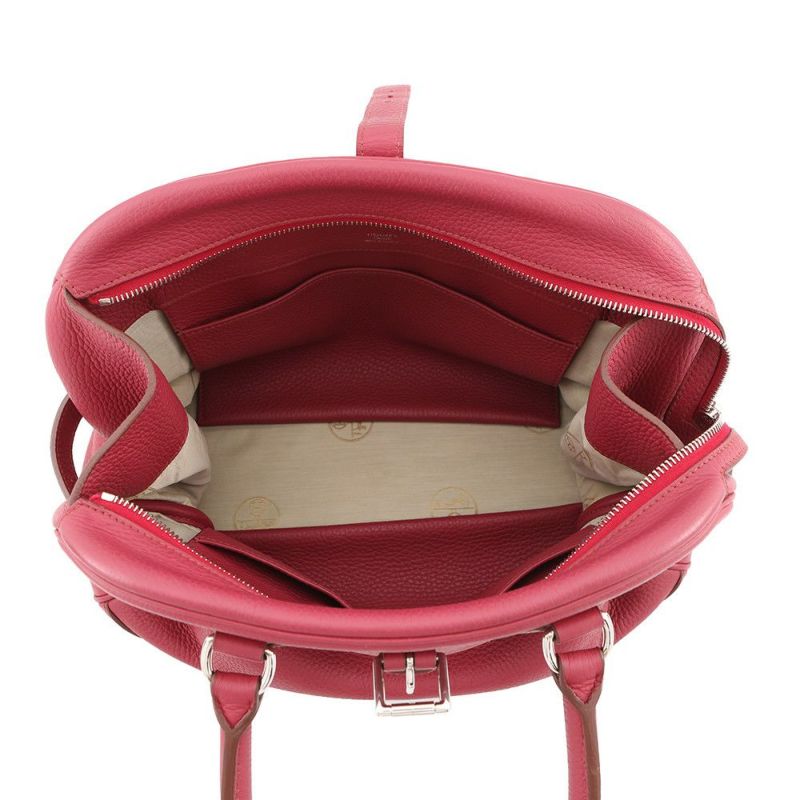 エルメス ハンドバッグ アトラス35 ルビー/シルバー金具 トリヨンクレマンス □N刻印 HERMES バッグ