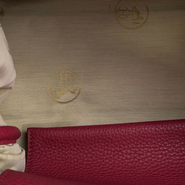 エルメス ハンドバッグ アトラス35 ルビー/シルバー金具 トリヨンクレマンス □N刻印 HERMES バッグ