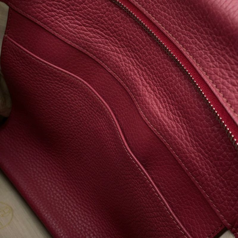 エルメス ハンドバッグ アトラス35 ルビー/シルバー金具 トリヨンクレマンス □N刻印 HERMES バッグ