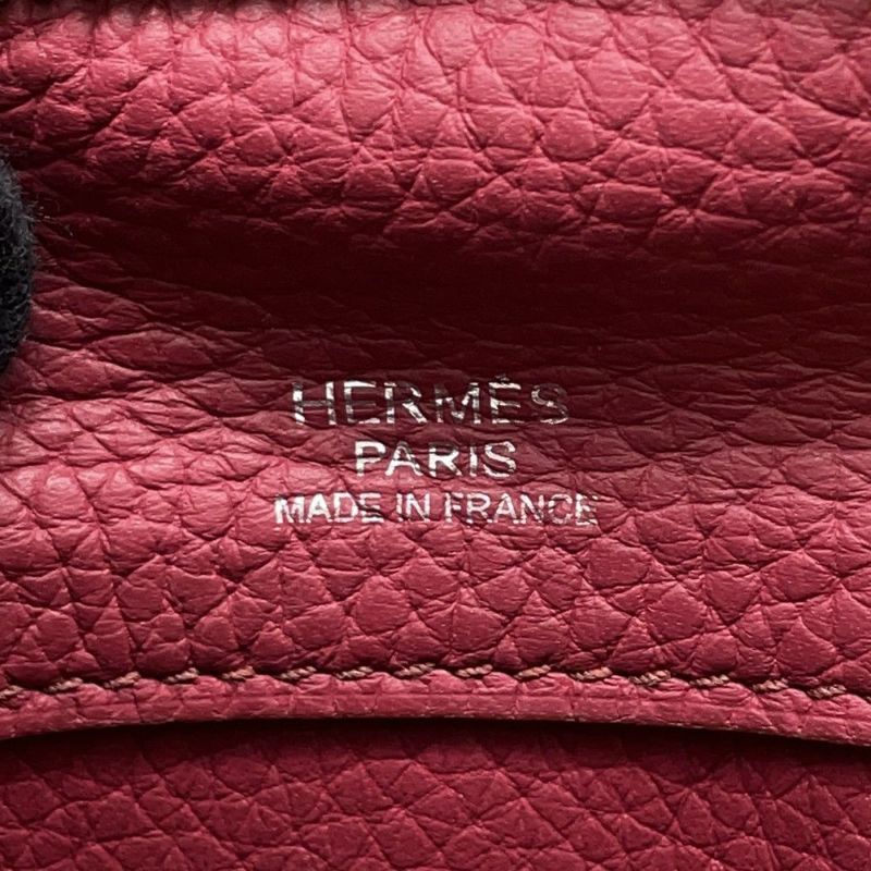 エルメス ハンドバッグ アトラス35 ルビー/シルバー金具 トリヨンクレマンス □N刻印 HERMES バッグ