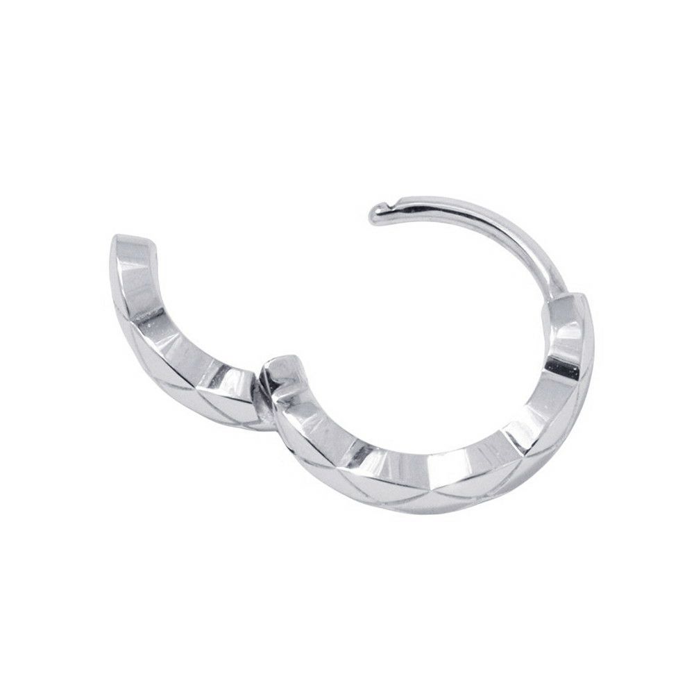 シャネル ピアス ココ クラッシュ コレクション シングル ミニフープ K18WGホワイトゴールド J12687 CHANEL ジュエリー