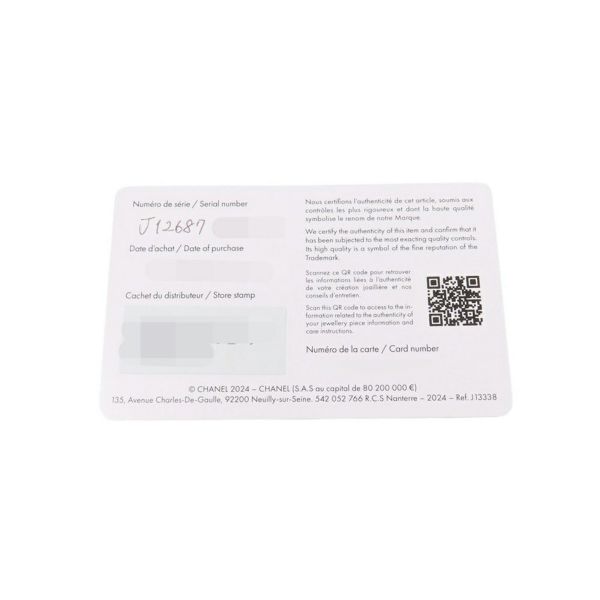 シャネル ピアス ココ クラッシュ コレクション シングル ミニフープ K18WGホワイトゴールド J12687 CHANEL ジュエリー