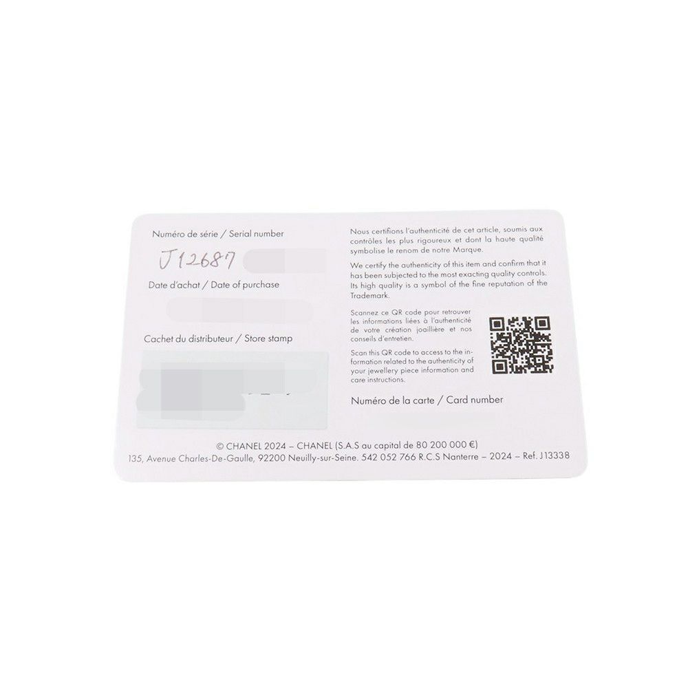 シャネル ピアス ココ クラッシュ コレクション シングル ミニフープ K18WGホワイトゴールド J12687 CHANEL ジュエリー